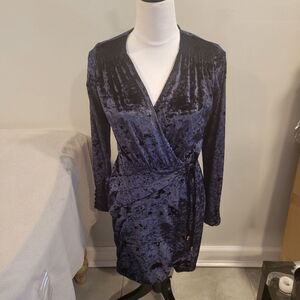 Greylin Clarissa Wrap Crushed Velvet Dress Size Small